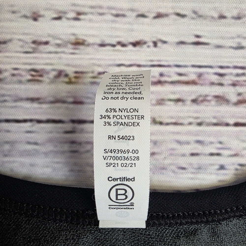 Athleta Momentum Camo Tee Womens Large Black Grey Camouflage Activewear Top - Picture 6 of 8